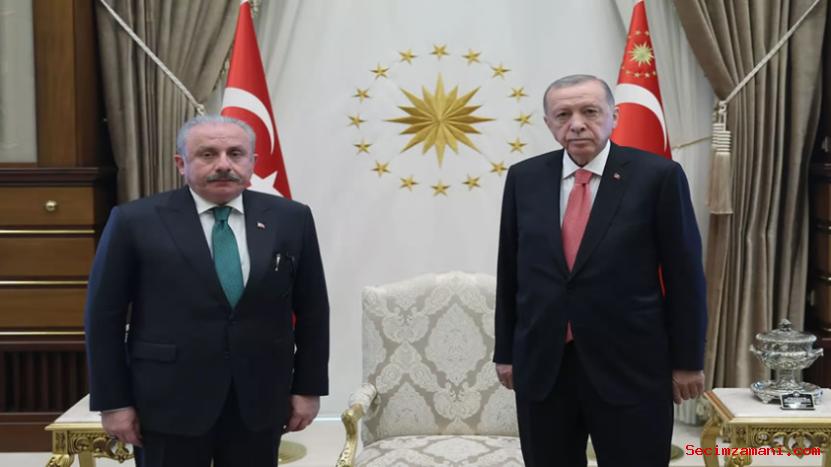 Cumhurbaşkanı Erdoğan, Tbmm Başkanı Şentop'u Kabul Etti