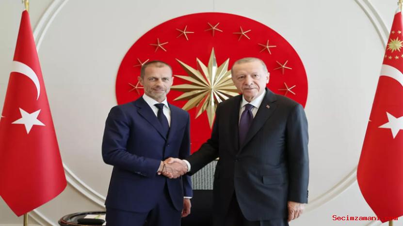 Cumhurbaşkanı Erdoğan, Uefa Başkanı Aleksander Ceferin'i Kabul Etti