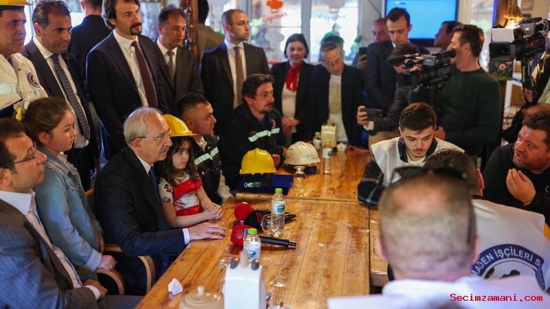 Chp Genel Başkanı Ve Cumhurbaşkanı Adayı Kemal Kılıçdaroğlu’ndan, Kahraman Madencilere Teşekkür Ziyareti