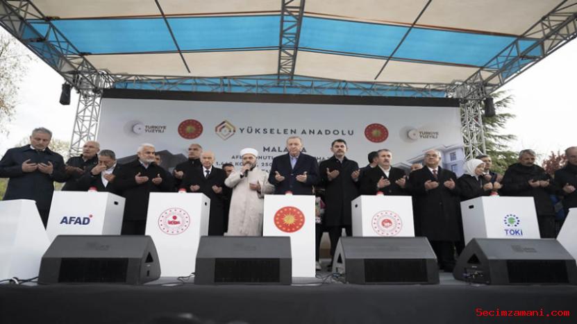 Cumhurbaşkanı Erdoğan, Malatya’da Deprem Konutları Temel Atma Törenine Katıldı