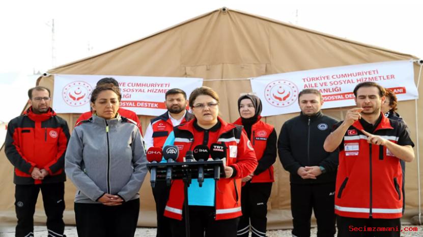 Aile ve Sosyal Hizmetler Bakanı Derya Yanık, Hatay'da çadır kentte gazetecilere açıklama yaptı