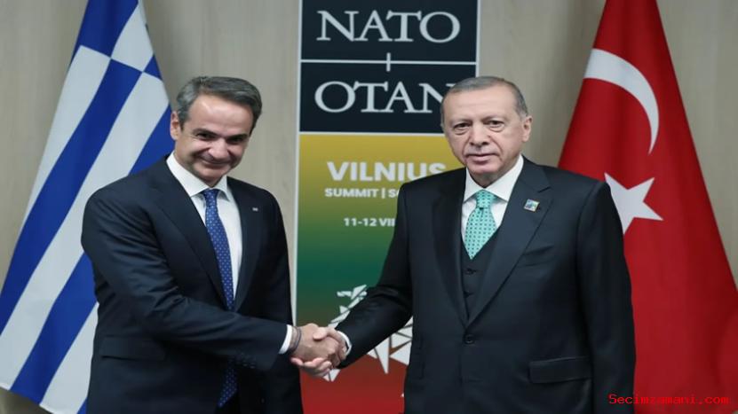 Cumhurbaşkanı Recep Tayyip Erdoğan, Yunanistan Başbakanı Miçotakis İle Görüştü