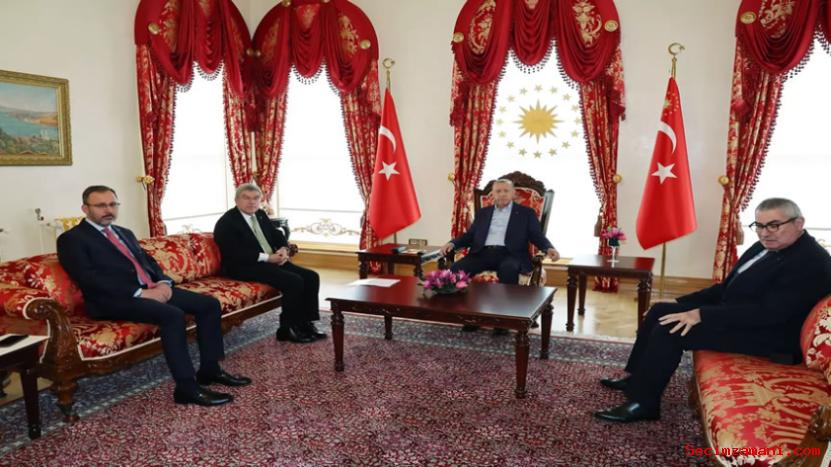 Cumhurbaşkanı Erdoğan, Uluslararası Olimpiyat Komitesi Başkanı Bach'i Kabul Etti