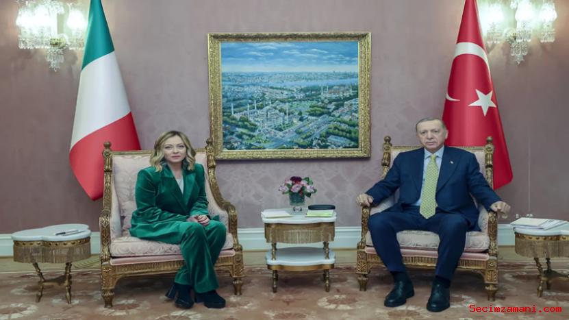 Cumhurbaşkanı Erdoğan İtalya Başbakanı Meloni'yi Kabul Etti