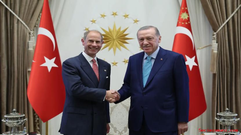 Cumhurbaşkanı Erdoğan, Birleşik Krallık Edinburgh Dükü Prens Edward'ı Kabul Etti