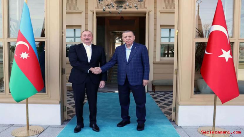 Cumhurbaşkanı Erdoğan, Azerbaycan Cumhurbaşkanı Aliyev ile bir araya geldi