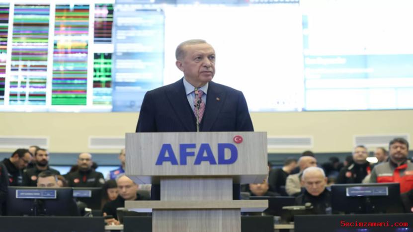 Cumhurbaşkanı Erdoğan, Kahramanmaraş merkezli depreme ilişkin AFAD başkanlığında açıklama yaptı