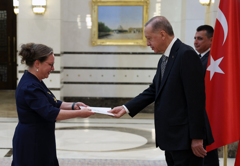 Cumhurbaşkanı Erdoğan, İsrail Büyükelçisi Irit Lillian’nın sunduğu güven mektubunu kabul etti