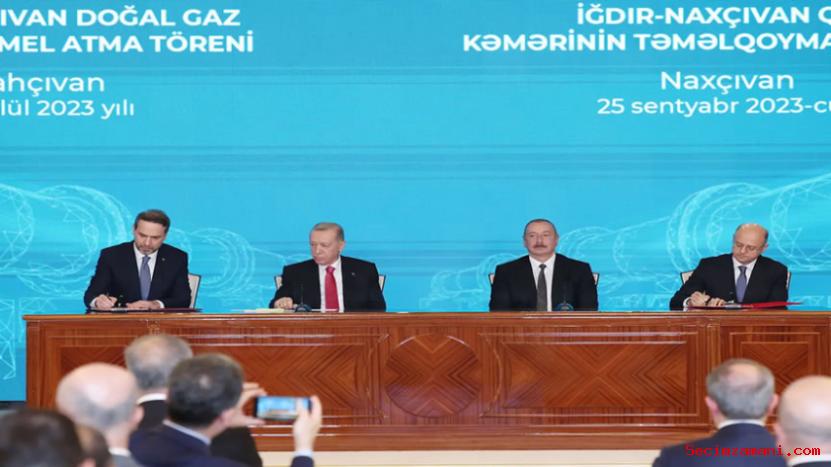 Cumhurbaşkanı Recep Tayyip Erdoğan İle Azerbaycan Cumhurbaşkanı İlham Aliyev Huzurunda İki Ülke Arasında Çeşitli Alanlarda 3 Anlaşma İmzalandı