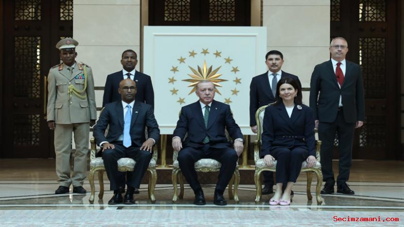 Cumhurbaşkanı Erdoğan, Somali Büyükelçisi Muhammed’i Cumhurbaşkanlığı Külliyesinde Kabul Etti