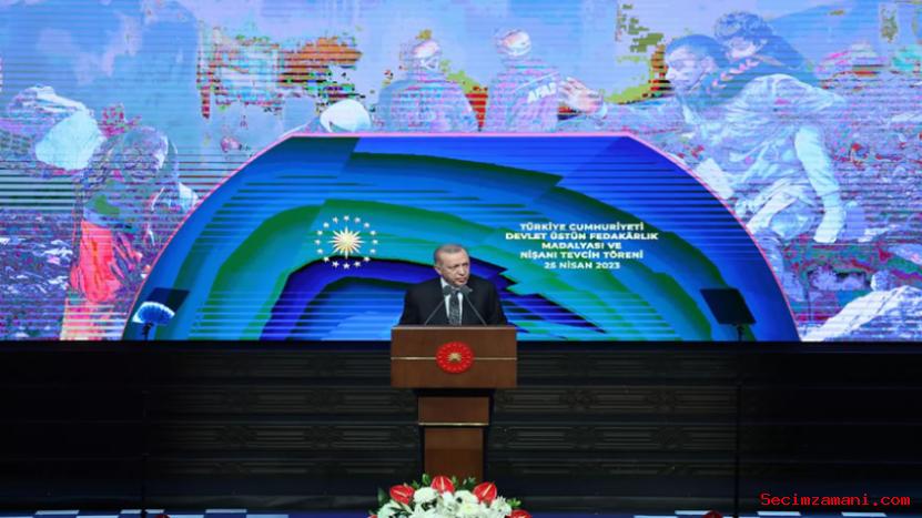 Cumhurbaşkanı Erdoğan, Devlet Üstün Fedakârlık Madalyası Ve Nişanı Tevcih Töreni’ne Katıldı