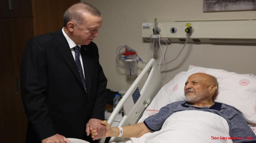 Cumhurbaşkanı Erdoğan, Eski Devlet Bakanı Aksay'ı Hastanede Ziyaret Etti