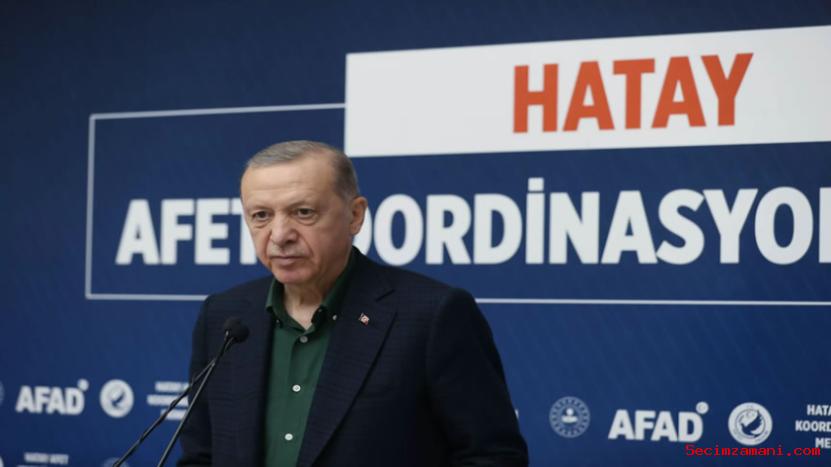 Cumhurbaşkanı Erdoğan, Kahramanmaraş merkezli depremlerden etkilenen Hatay'da konuştu