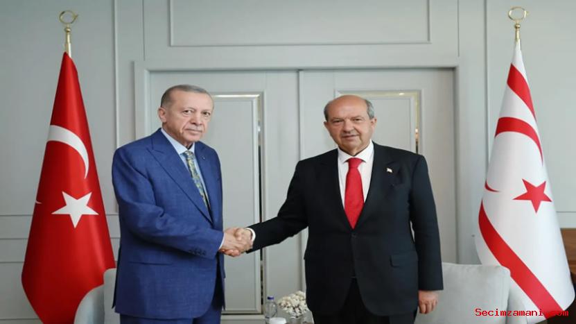 Cumhurbaşkanı Erdoğan, Kktc Cumhurbaşkanı Tatar İle Görüştü