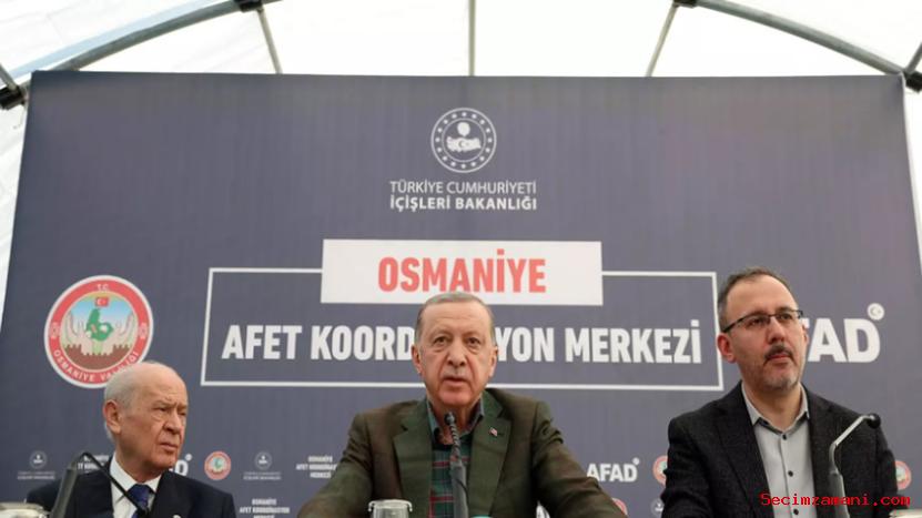 Cumhurbaşkanı Erdoğan, Kahramanmaraş merkezli depremlerden etkilenen bölgelerde incelemelerde bulunmak üzere Osmaniye'ye gitti