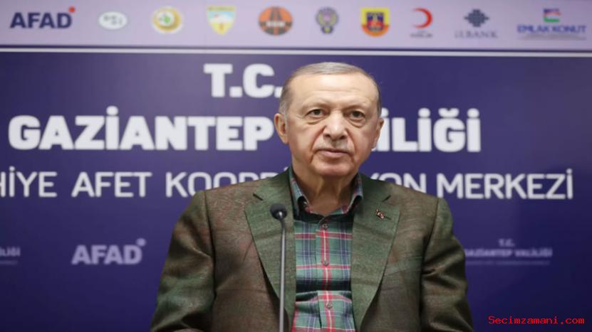 Cumhurbaşkanı Erdoğan, İslahiye Afet Koordinasyon Merkezi'nde konuştu
