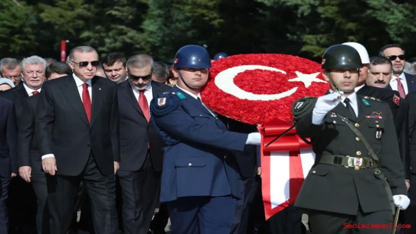 Cumhurbaşkanı Erdoğan, Anıtkabir’de Düzenlenen Törene Katıldı