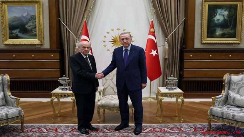 Cumhurbaşkanı Erdoğan, Mhp Genel Başkanı Bahçeli'yi Kabul Etti