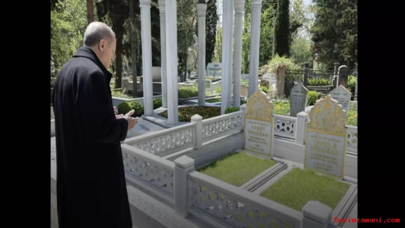 Cumhurbaşkanı Erdoğan, Anne Ve Babasının Kabirlerini Ziyaret Etti