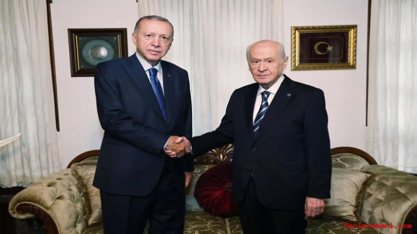 Cumhurbaşkanı Erdoğan, Mhp Genel Başkanı Bahçeli İle Bir Araya Geldi