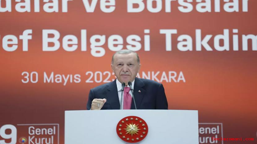 Cumhurbaşkanı Recep Tayyip Erdoğan, Tobb İkiz Kuleleri'nde Düzenlenen Tobb 79. Genel Kurulu'nda Konuştu