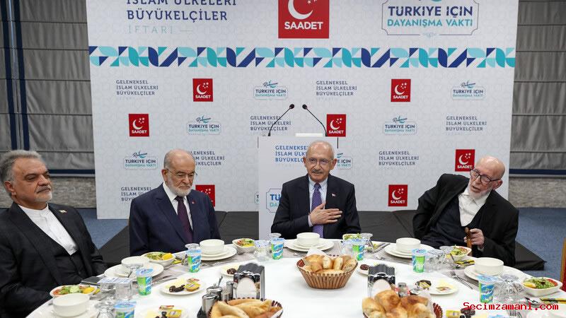 Chp Lideri Ve Cumhurbaşkanı Adayı Kılıçdaroğlu, Saadet Partisi Büyükelçiler İftarına Katıldı