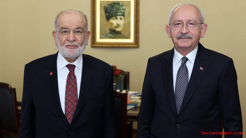 CHP Genel Başkanı Kemal Kılıçdaroğlu, Saadet Partisi Genel Başkanı Temel Karamollaoğlu’nu Kabul Etti