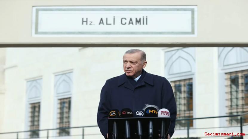 Cumhurbaşkanı Erdoğan, Cuma Namazını Hz. Ali Camisi'nde Kıldı