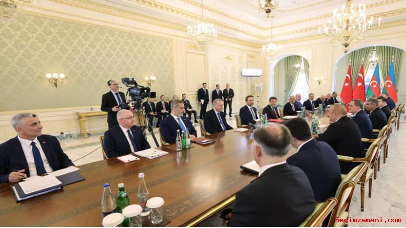 Cumhurbaşkanı Erdoğan, Azerbaycan’da Heyetler Arası Toplantının Açılışında Konuştu