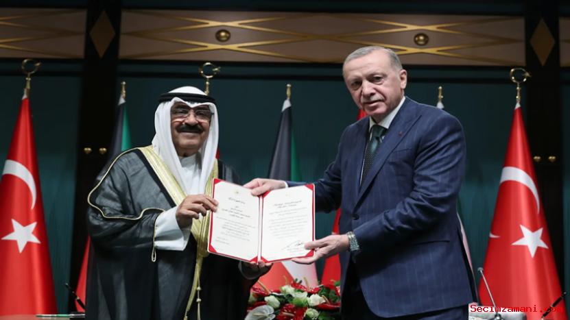 Cumhurbaşkanı Erdoğan Tarafından Kuveyt Emiri Es Sabah'a Türkiye Cumhuriyeti Devlet Nişanı Tevcih Edildi