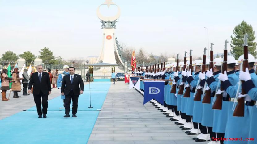 Cumhurbaşkanı Erdoğan, Irak Başbakanı Es-sudani’yi Resmi Törenle Karşıladı