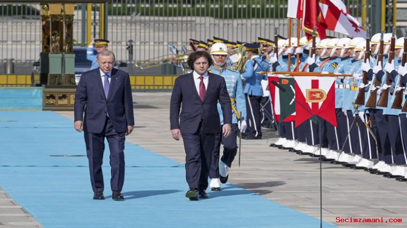 Cumhurbaşkanı Erdoğan, Gürcistan Başbakanı Kobakhidze'yi Resmi Törenle Karşıladı