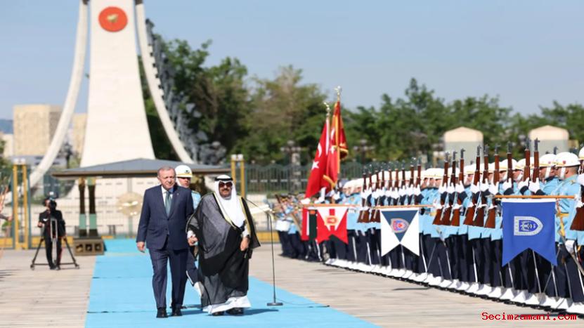 Cumhurbaşkanı Erdoğan, Kuveyt Emiri Es Sabah'ı Resmi Törenle Karşıladı