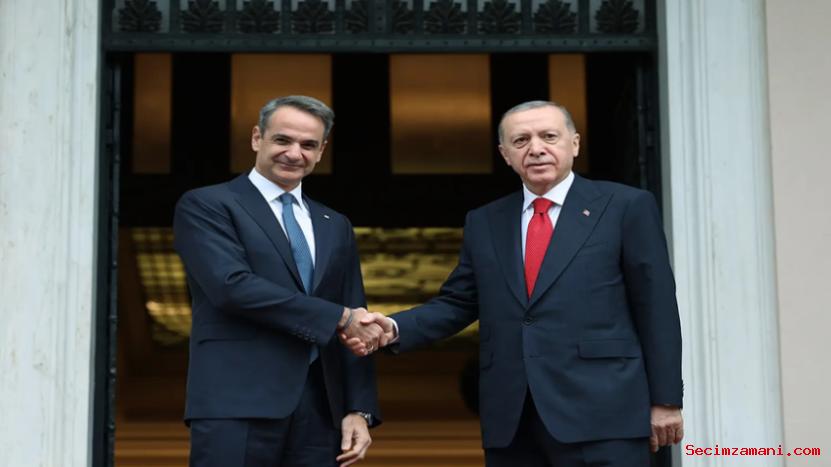 Cumhurbaşkanı Erdoğan, Yunanistan Başbakanı Miçotakis'i Kabul Etti