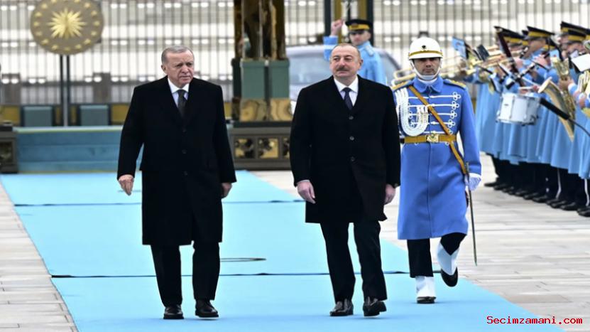 Cumhurbaşkanı Erdoğan, Azerbaycan Cumhurbaşkanı Aliyev'i Resmi Törenle Karşıladı