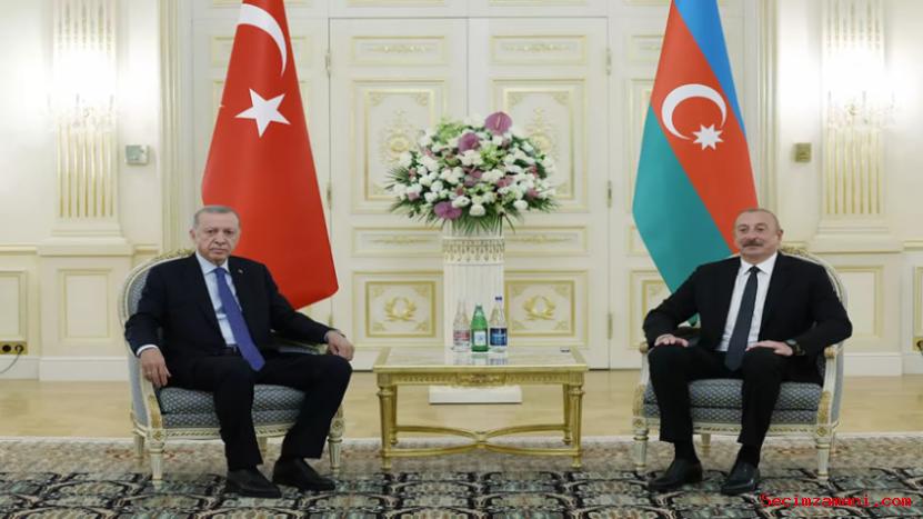 Cumhurbaşkanı Erdoğan, Azerbaycan Cumhurbaşkanı Aliyev İle Baş Başa Görüştü