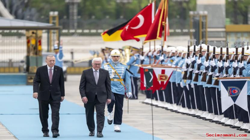 Cumhurbaşkanı Erdoğan, Almanya Cumhurbaşkanı Steinmeier'i Resmi Törenle Karşıladı