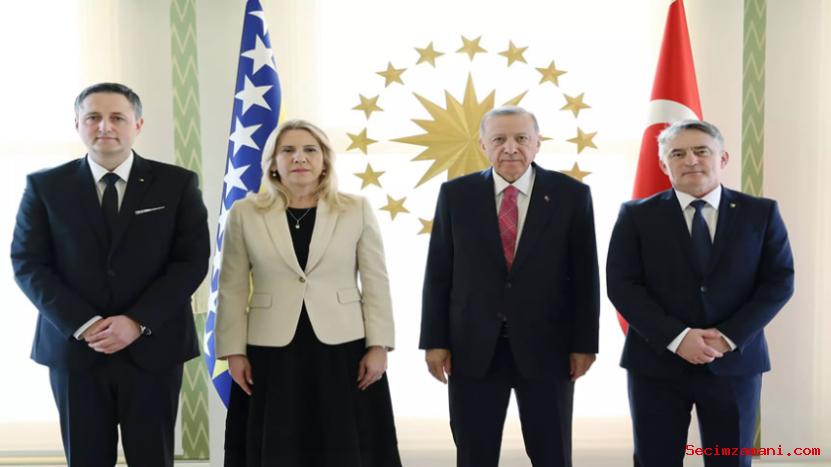 Cumhurbaşkanı Erdoğan, Bosna Hersek Devlet Başkanlığı Konseyi üyelerini kabul etti